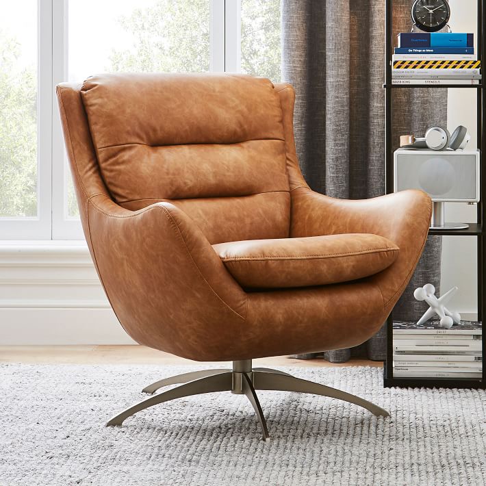 Faux Leather Lennon Lounge Chair | Pottery Barn Teen