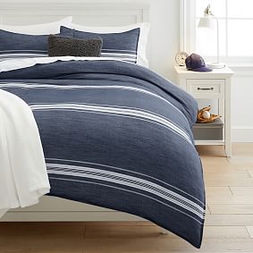 Open Box: Windward Stripe Reversible Duvet Cover