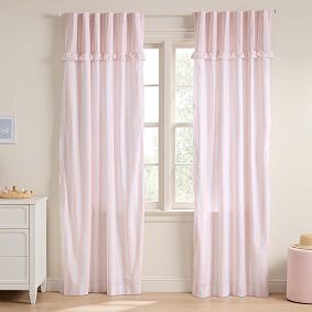 Cabana Stripe Smock Top Light-Filtering Curtain