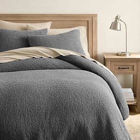 Washed Waffle Weave Duvet Cover