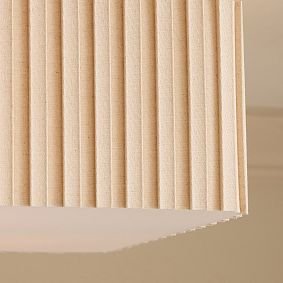 Channeled Linen Flush Mount (18")