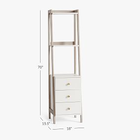 Highland Narrow Bookshelf with Storage Drawers - Thumbnail 2
