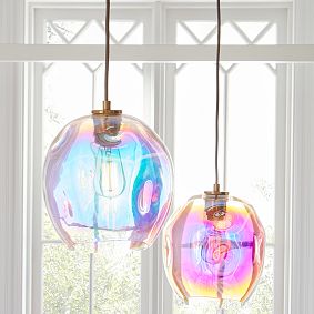 Iridescent Globe Pendant (10")