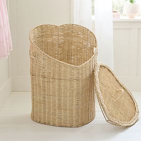 LoveShackFancy Heart Rattan Hamper (18"x25")