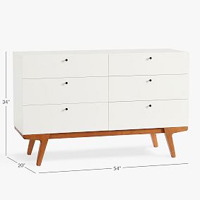 west elm x pbt Modern 6-Drawer Wide Dresser (54w x 18d")