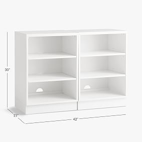 Bowen 3-Shelf Low Bookcase, Set of 2 (42")
