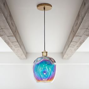 Iridescent Globe Pendant (10")
