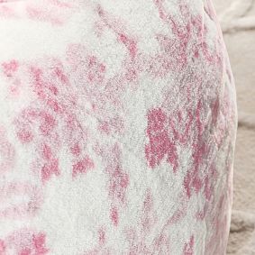 Large LoveShackFancy Floral Damask Faux Fur Bean Bag Chair Slipcover Only