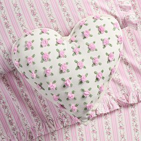 LoveShackFancy Rose Heart Pillow