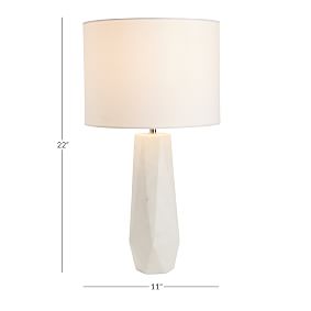 Faceted Marble Table Lamp