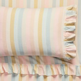 Multi Stripe Cotton Gauze Stripe Organic Sheet Set