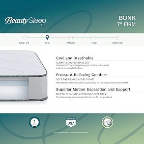 BeautySleep by Beautyrest® Bunk Firm Mattress (7.5"h) 