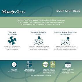 BeautySleep by Beautyrest® Bunk Firm Mattress (7.5"h) 