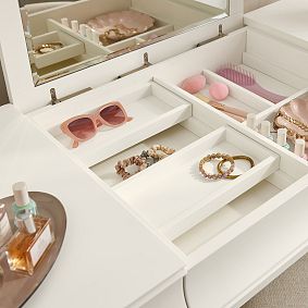 Charlotte Smart Flip-Top Vanity Desk (58")