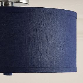 Linen Drum Flush Mount (16")