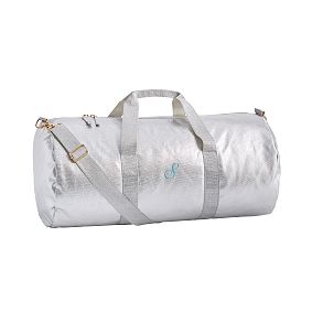 Metallic Silver Duffle Bag