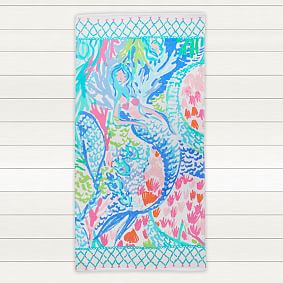 Lilly Pulitzer Mermaid Cove Beach Towel UPF 50+