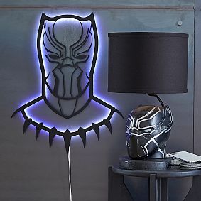 Marvel's <em>Black Panther</em> Glow-in-the-Dark Table Lamp with USB