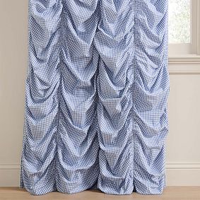 Nantucket Gingham Light-Filtering Curtain