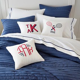 Tennis Monogram Pillow Cover