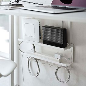 Under-Desk Cable &amp; Router Storage Rack