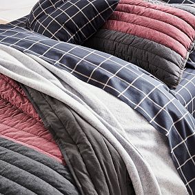 Bold Rugby Striped Washed Quilt