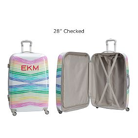 Hard-Sided Rainbow Chevron Luggage Bundle, Set of 2