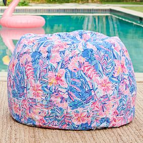 Large Lilly Pulitzer Slathouse Soiree Indoor/Outdoor Bean Bag Chair