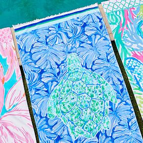 Lilly Pulitzer Tortuga Time Beach Towel UPF 50+