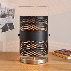 Perforated Cylinder Table Lamp (14")