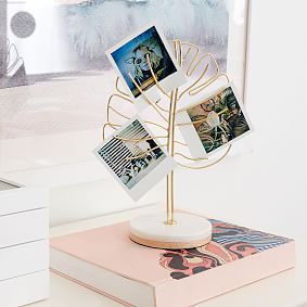 Marble Desk Accessories, Photo Display Leaf