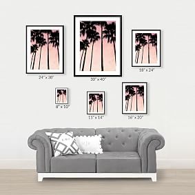 Minted® Palm Trees And Pink Skies Framed Art