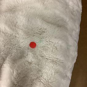 Open Box: Polar Bear Faux Fur Modern Bean Bag Lounger, Large - Ivory