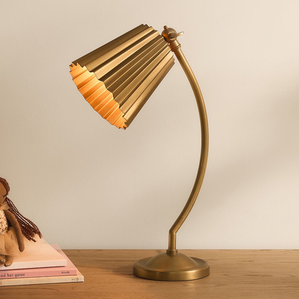 Chris Loves Julia Metal Pleated Task Lamp (17")