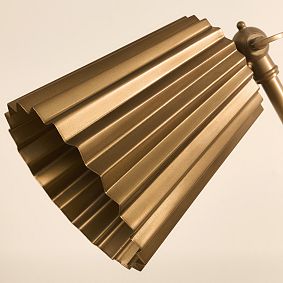Chris Loves Julia Metal Pleated Task Lamp (17")