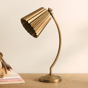 Chris Loves Julia Metal Pleated Task Lamp (17")