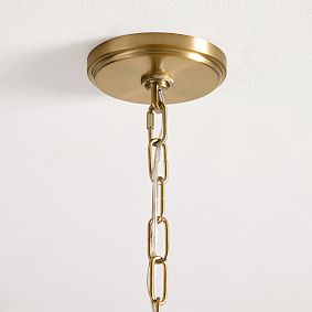 Chris Loves Julia Ruffle Rattan Chandelier (16")