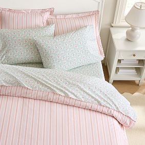 Hill House Home Clematis Scallop Floral Sheet Set