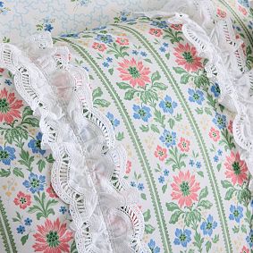 Hill House Home Floral Block Stripe Duvet Cover