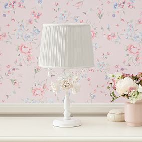 LoveShackFancy Floral Crystal Bead Table Lamp (20.75")