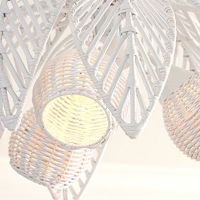 Palm Tree Rattan Chandelier (15")