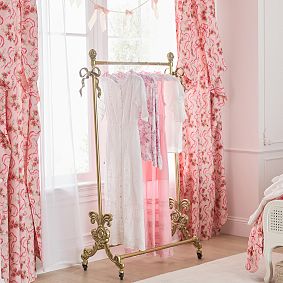 LoveShackFancy Fête de L'eau Oversized Bow Light-Filtering Curtain