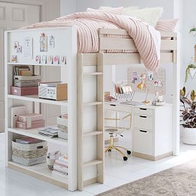 Rhys Loft Bed with Desk Set