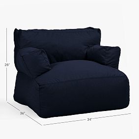 Twill Navy Eco Lounger