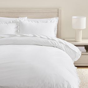 Cotton Percale Mini Ruffle Duvet Cover