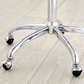 Silver Glitter Acrylic Swivel Desk Chair