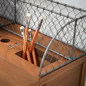 Industrial Metal USB Wall Desk