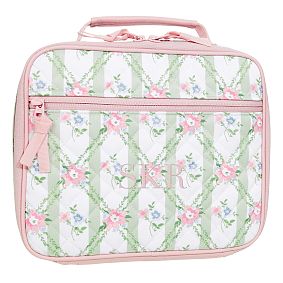 Hill House Home Quilted Cold Pack Lunch Box, Pink/Green