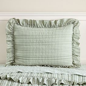 Open Box: Chris Loves Julia Cabin Gingham Standard Sham - Sage
