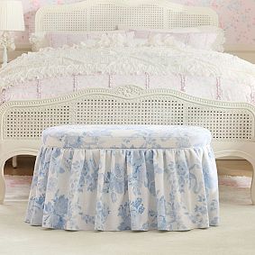 Skirted Oval Storage Bench